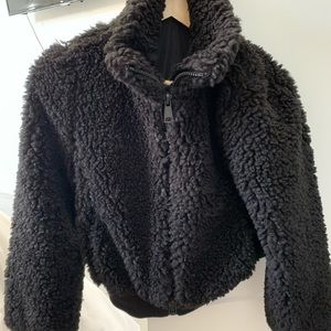 Black teddy fleece/Sherpa from Zara
